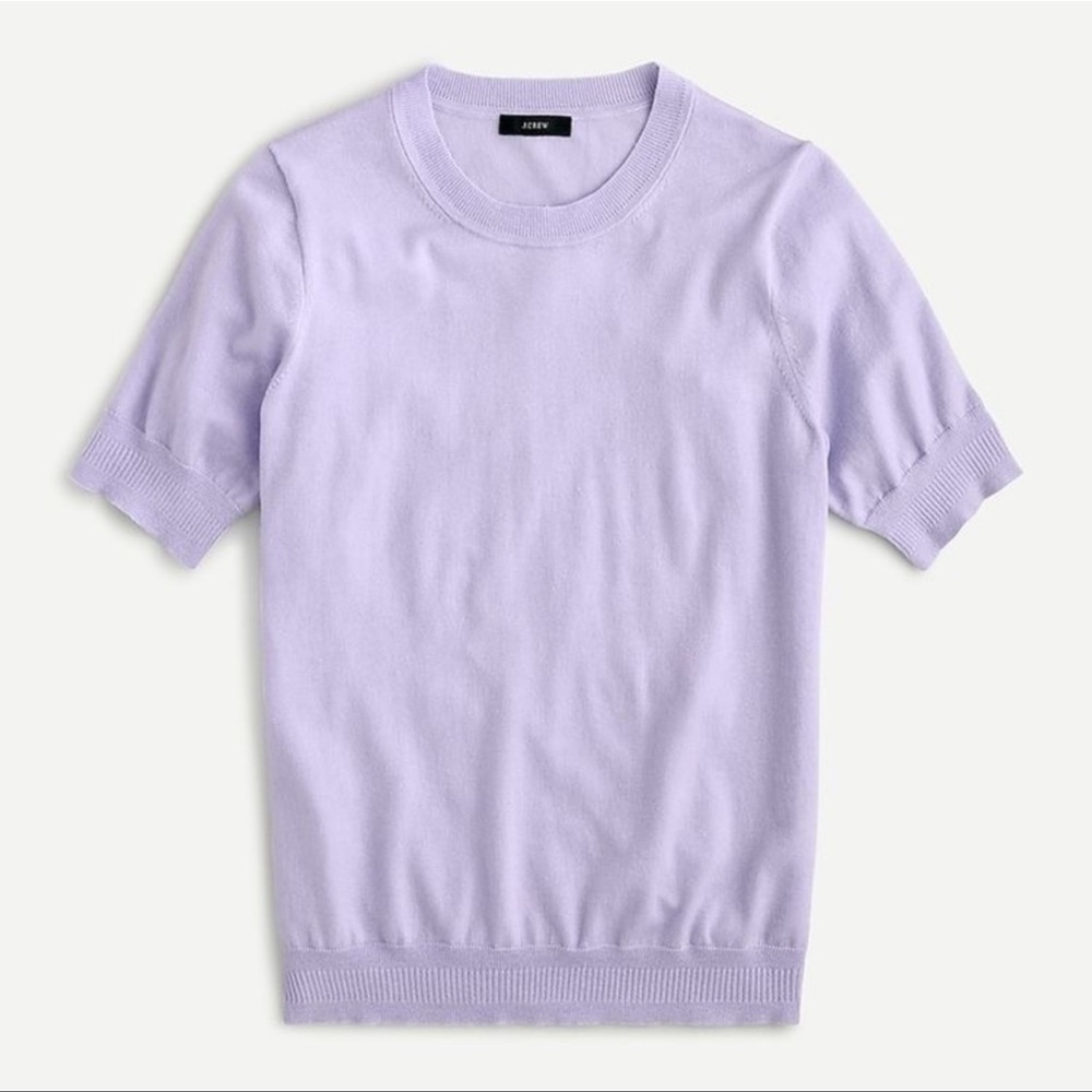 J. Crew Short-sleeve silk-blend crewneck sweater​​​​